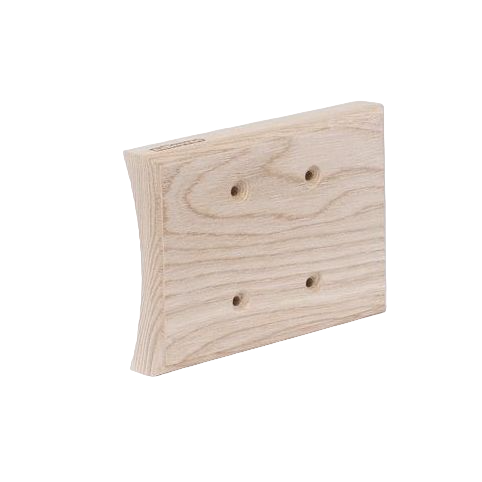 фото Сдвоенная накладка для установки двойной накладной розетки на бревно и блокхаус диаметром 220 мм, ясень