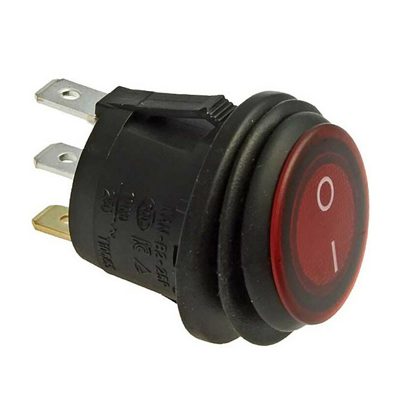 SB040 RED IP65 on-off ф20.2mm Переключатель клавишный (рокерный)