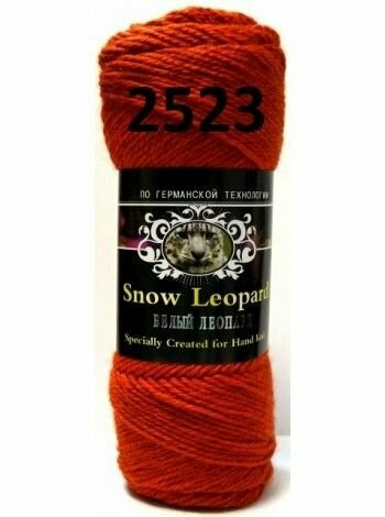 Пряжа Color City Snow Leopard (Белый леопард) 2523 теракот 30% мохер, 60% австралийский кашемир, 10% акрил 100г 180м 1 шт