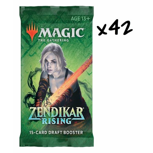 magic the gathering коллекционный bundle набор издания zendikar rising на английском языке MTG: 42 драфт-бустера издания Zendikar Rising на английском языке