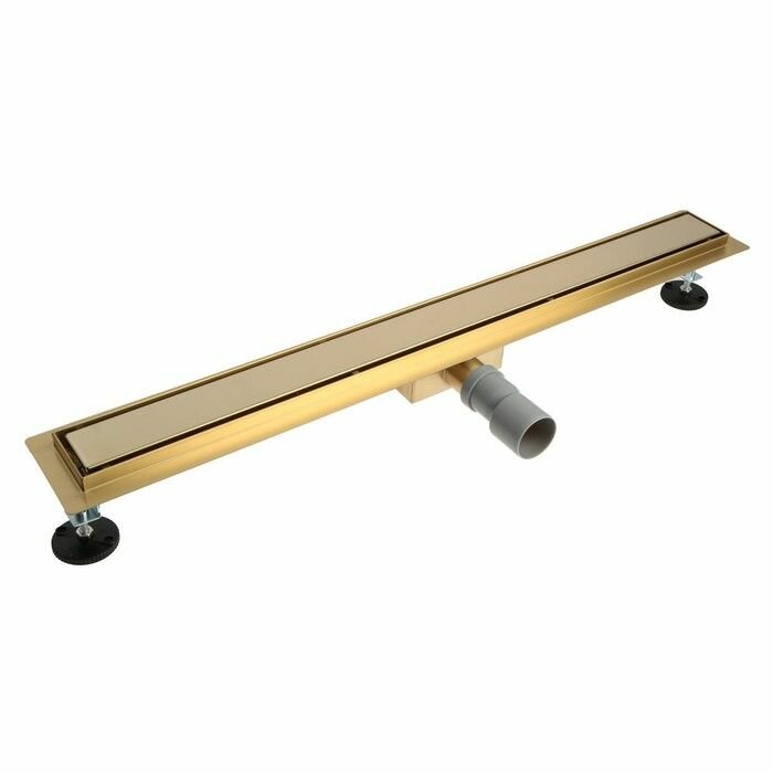 Трап BAD488002GP, 70 х 800 мм, гидро+сухая защита от запаха, глянцевое золото