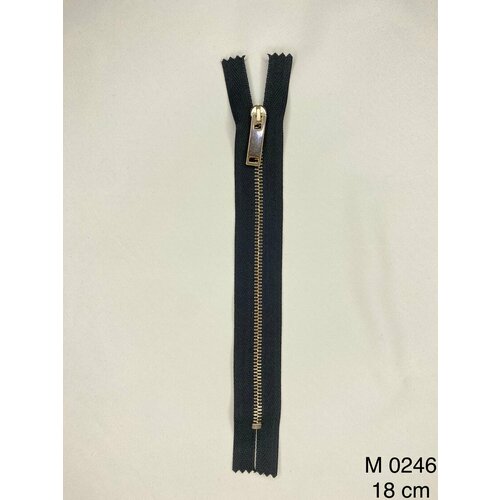 Молния Raccagni металл 18 см цв. чёрный/золото