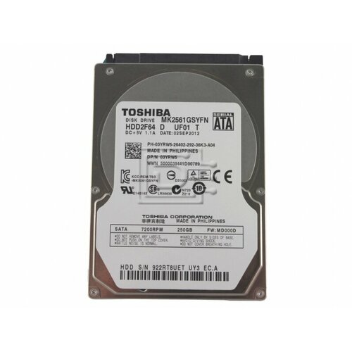 Жесткий диск Toshiba 3YRW5 250Gb 7200 SATAII 25 HDD 1425500₽