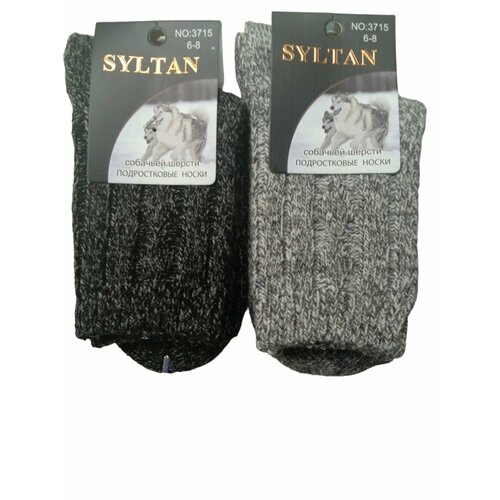 Носки Sultan 2 пары, размер 17-18, серый женские пушистые носки теплые плюшевые носки в полоску зимние теплые мягкие женские носки для дома спальни нескользящие для пола