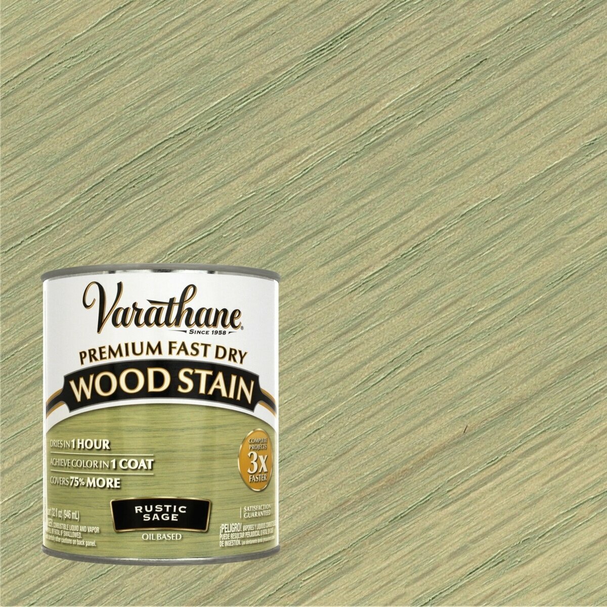 Быстросохнущая морилка на масляной основе Varathane Fast Dry Wood Stain 946 мл Шалфей 297426