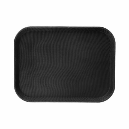 фото Поднос прорезиненный прямоугольный "Проотель", стеклопласт, длина 41, ширина 30,5см, черный