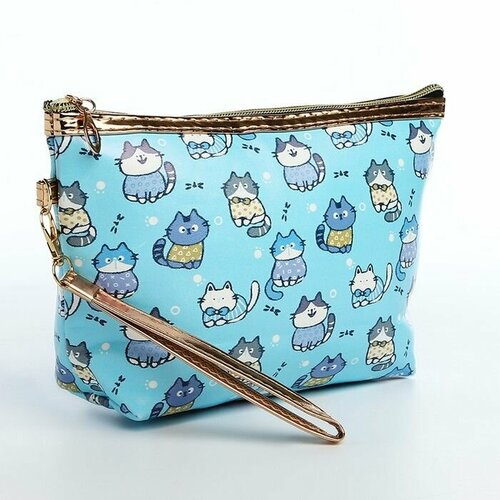 фото Косметичка 14х14, голубой нет бренда