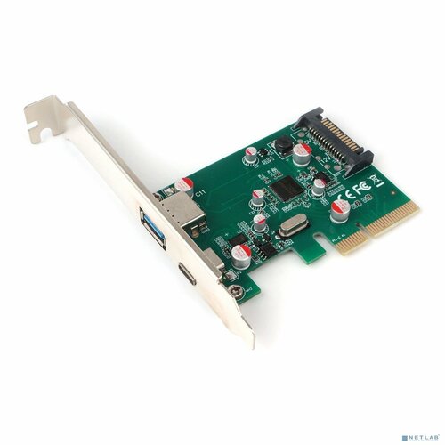 Gembird Контейнер для HDD Контроллер USB Gembird SPCR-02 PCI-express, порты: 2 внешн. USB 3.1 Type-C и Type-A