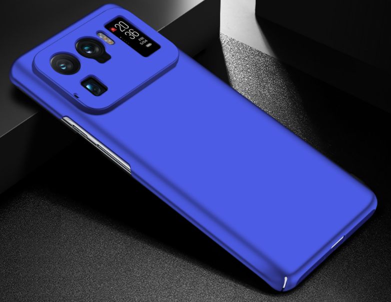 Задняя чехол панель-крышка MyPads из прочного пластика с матовым противоскользящим покрытием для Xiaomi Mi 11 Ultra в синем цвете