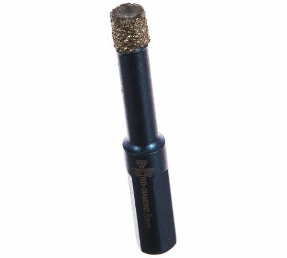Коронка алмазная Trio Diamond Universal 8*35мм (керамика, кафель, керамогранит, гранит, мрамор, стекло, бетон, кирпич) 450008 - фото №9