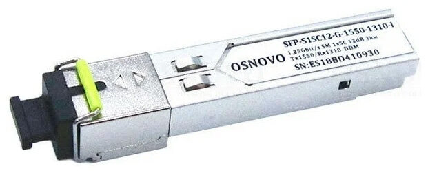 Модуль OSNOVO SFP-S1SC12-G-1310-1550-I