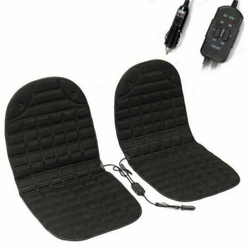 Комплект из двух автомобильных накидок на сиденья с подогревом для любого автомобиля 2999₽
