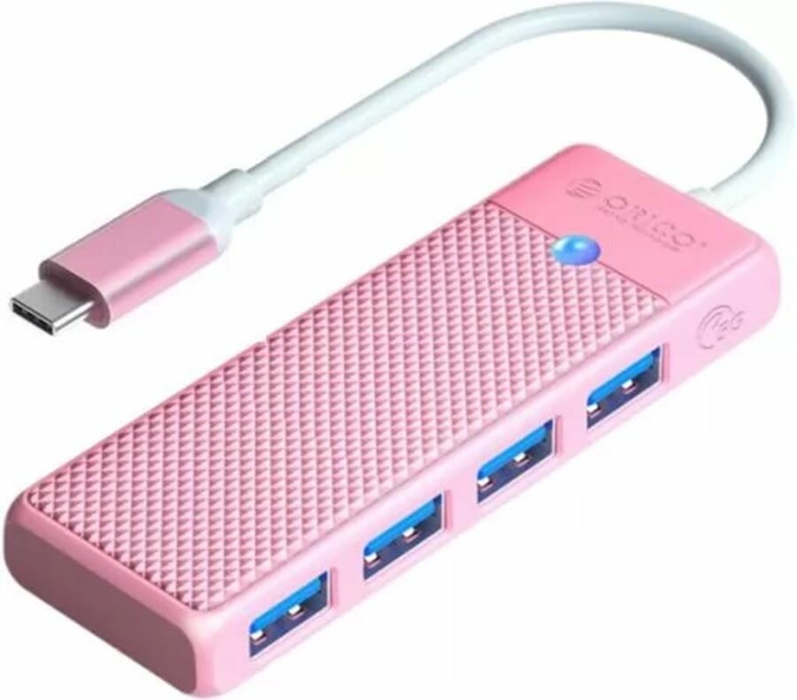 USB-хаб ORICO 4 USB-A 3.0, розовый (ORICO-PAPW4A-C3-015-PK-EP)