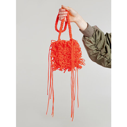 Сумка кросс-боди Evgrafova, фактура вязаная, оранжевый сумка кросс боди фактура вязаная оранжевый черный
