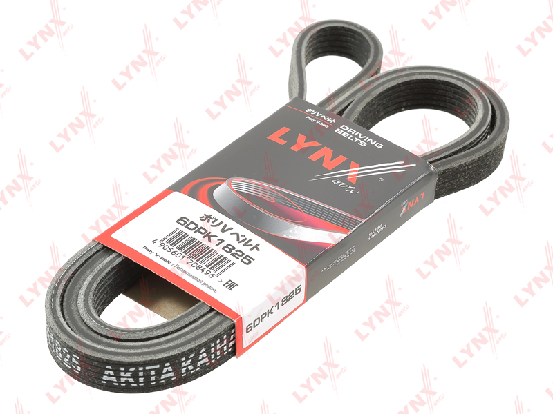 LYNXAUTO 6dpk1825 ремень поликлиновой Volvo (Вольво) s60 I 2.0-2.5 00-10 / s70 2.0-2.4 97-00 / s80 I 2.0-2.5 98-06 / xc70 I