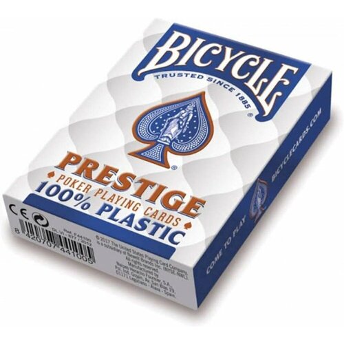 Игральные карты Bicycle prestige пластиковые синие