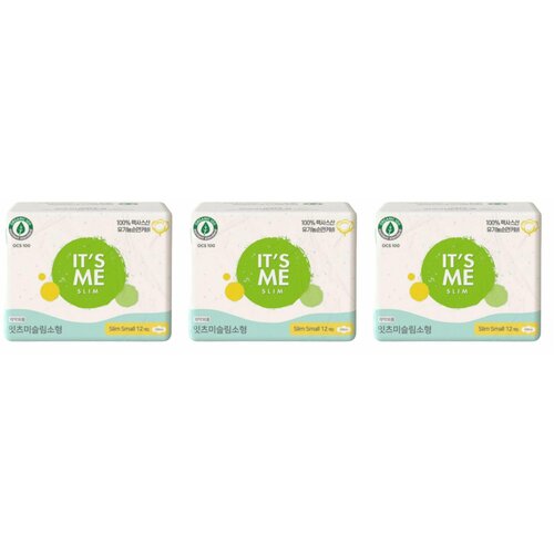 прокладки гигиенические с крылышками it s me slim organic cotton pads small IT'S ME Прокладки женские гигиенические Organic Cotton Slim pads small, 12 шт, 3 уп