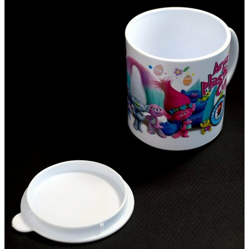 Кружка для школы с крышкой тролли арт 6020 181₽