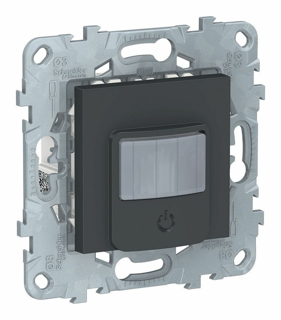 Датчик движения с выключателем 10А антрацит UNICA NEW NU552554