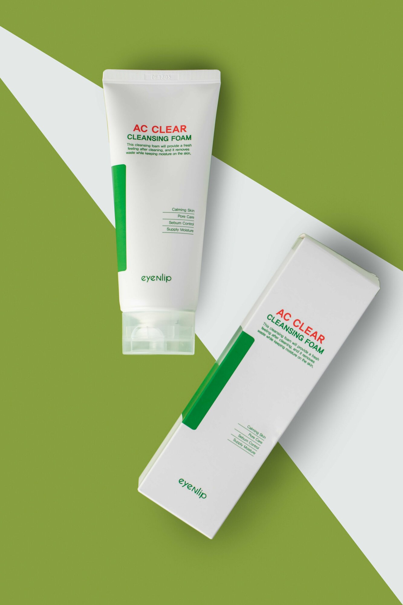 Пенка для лица Eyenlip AC CLEAR, AHA/BHA кислоты, масло лаванды, алоэ