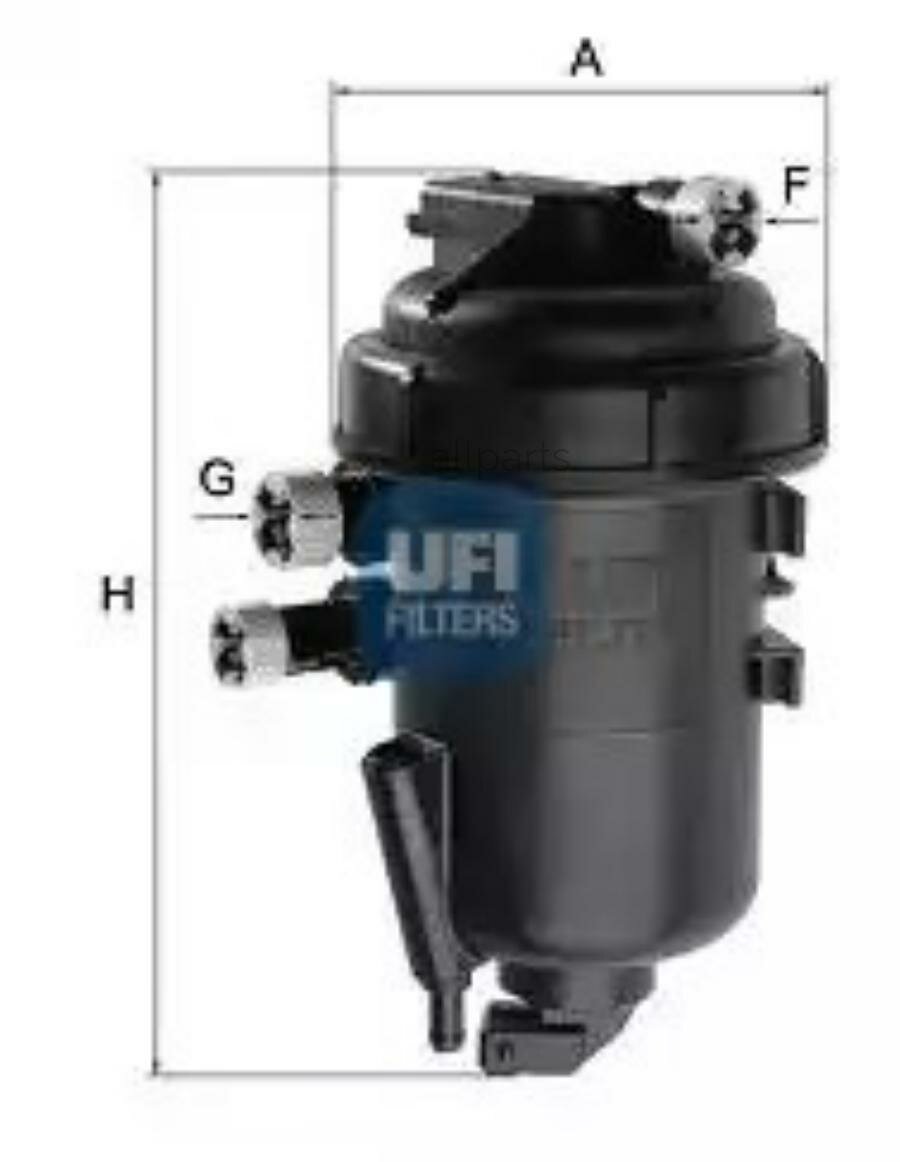 UFI 55.147.00 Фильтр топливный FIAT/OPEL/CITROEN (Diesel)