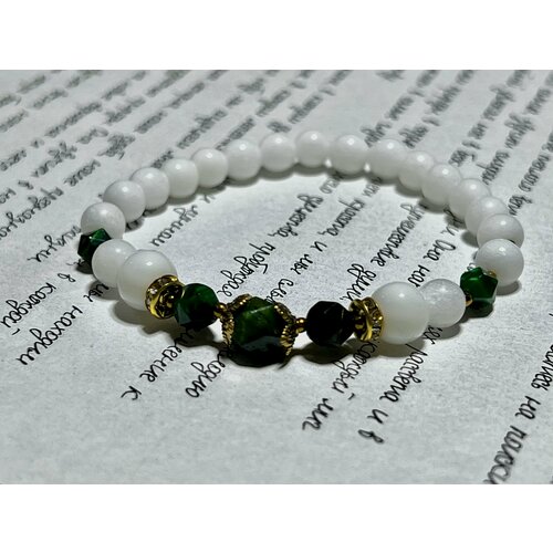 Браслет-нить, 1 шт., размер 18 см, зеленый, золотистый