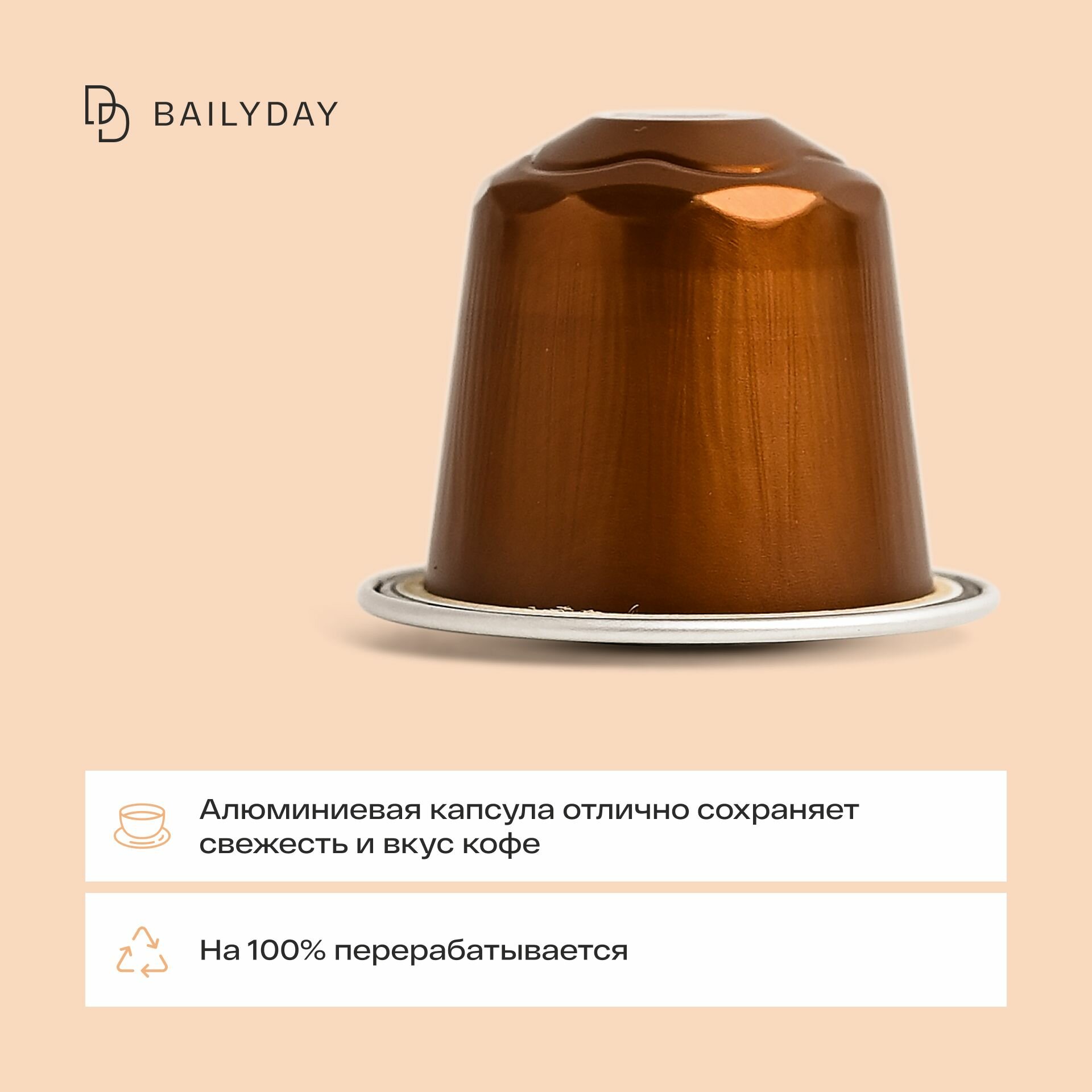 Кофе в капсулах для кофемашин типа nespresso (неспрессо) Колумбия Супремо Bailyday, 15 шт. - фотография № 5