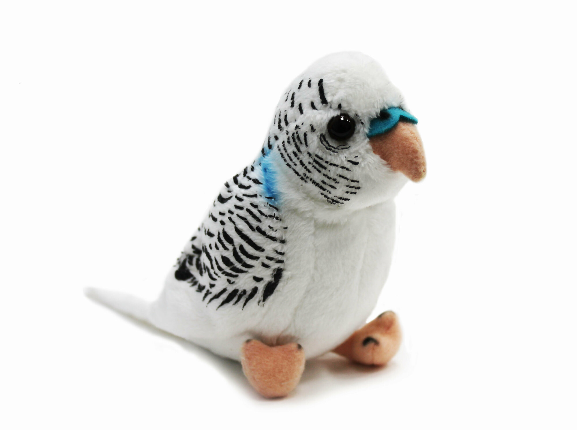 Мягкая игрушка BEPPE Попугайчик волнистый белый 13 см