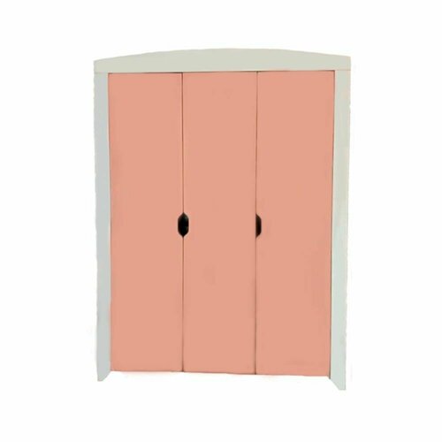 Буква Шкаф 3-х ств глухой (2210х1400х518) Дуб Крафт Белый/Роза Софт