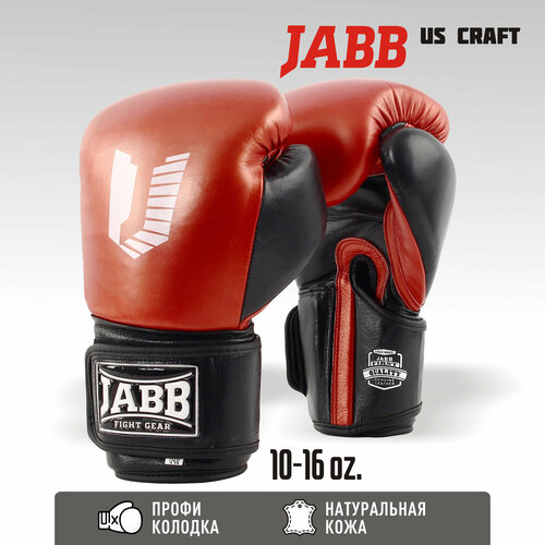 фото Перчатки бокс.(нат. кожа) jabb je-4075/us craft коричневый/черный 10ун.