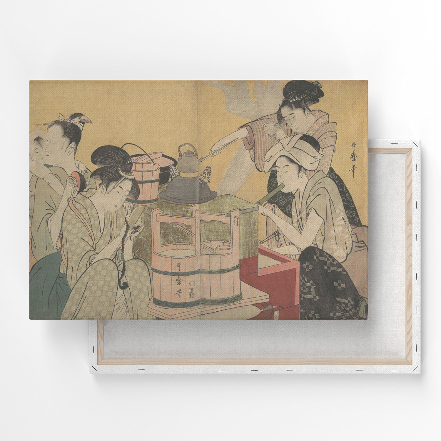 Картина на холсте, репродукция / Китагава Утамаро / Размер 30 x 40 см
