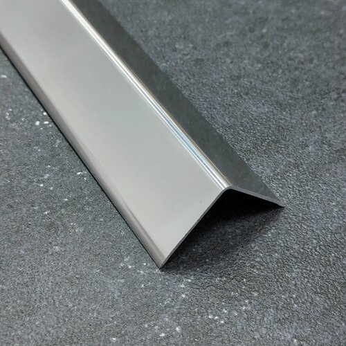 Изображение товара Угол внешний накладной для плитки алюминиевый анодированный 25х25мм 2,7м Серебро глянец