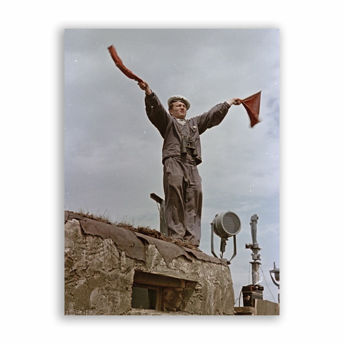 Советский постер плакат на бумаге / Матрос / Размер 40 x 53 см