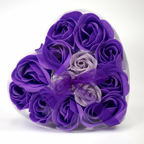 Мыльные розы подарочный набор для женщин подарок на день влюбленных 14 февраля 8 марта фиолетовый 199₽