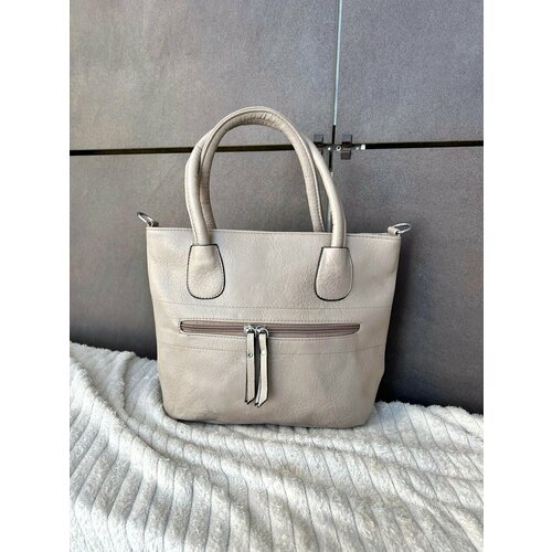 фото Сумка кросс-боди by, фактура матовая, бежевый