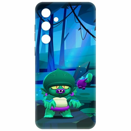 Чехол-накладка Krutoff Soft Case Brawl Stars - Болотный Джин для Samsung Galaxy A55 5G (A556) черный чехол накладка krutoff soft case brawl stars болотный джин для samsung galaxy a05s черный