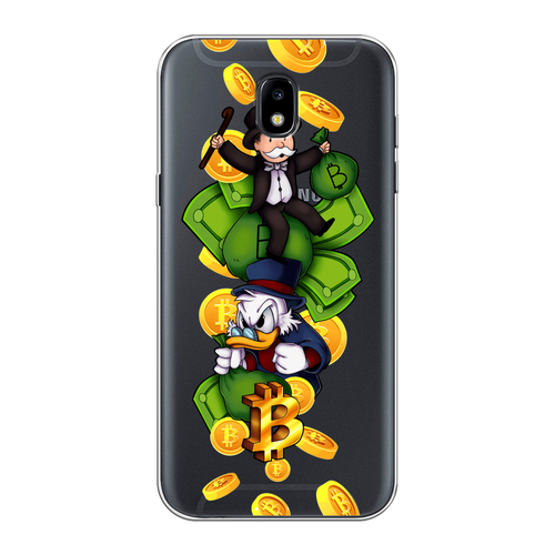 Силиконовый чехол на Samsung Galaxy J5 2017 / Самсунг Галакси J5 2017 Scrooge McDuck and Monopoly, прозрачный силиконовый чехол на samsung galaxy j5 2017 самсунг галакси j5 2017 glitch art