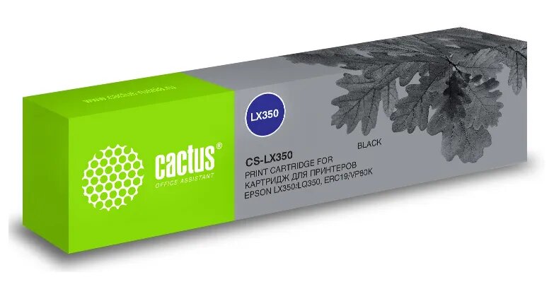 Набор картриджей матричных 4 штуки Cactus CS-LX350 черный для Epson LX350/LQ350/ERC19/VP80K