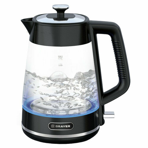 Чайник brayer br1071 2200вт 17л стекло черный 1052800₽