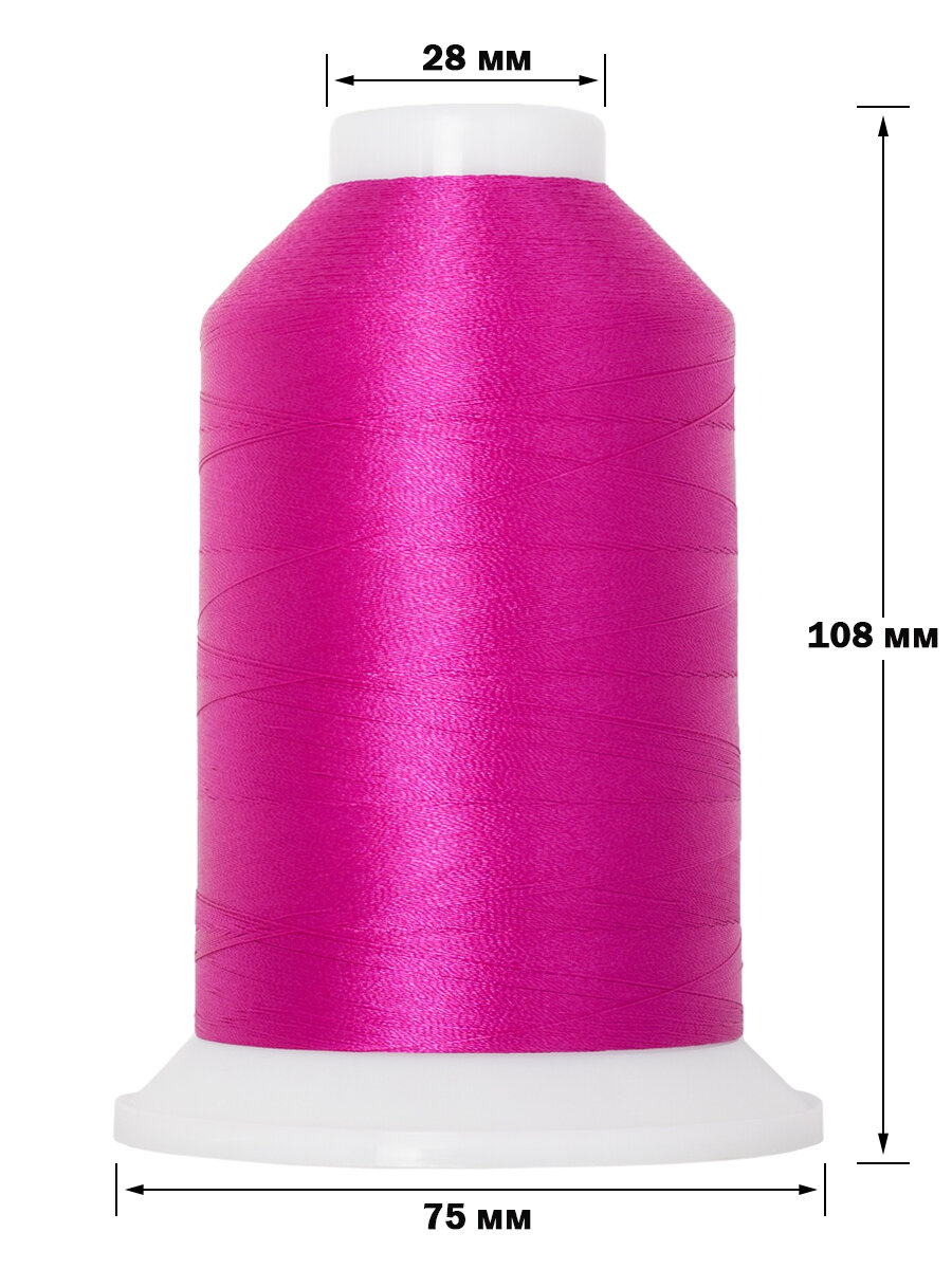 Нитки швейные для вышивания SAFIRA 120D/2, 5000м — фото 1