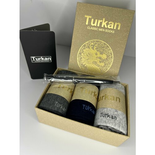 Носки Turkan, размер 41-47, синий, серый