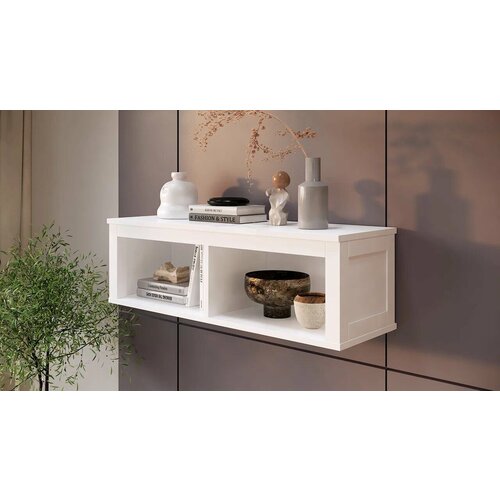 фото Полка навесная с 2 секциями хемнэс hemnes/ кымор, белая, 124х34см лузалес
