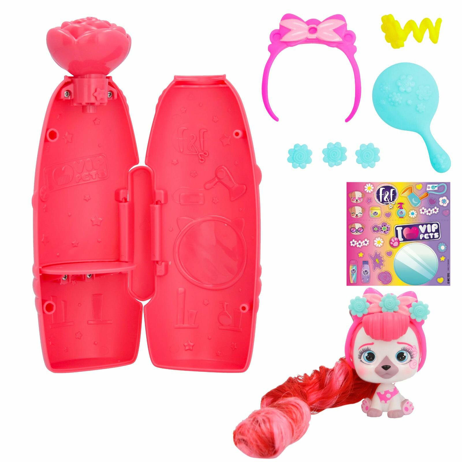 Фигурка IMC Toys VIP PETS SPRING VIBES, Модные щенки коллекция Мини Фаны 13 видов в коллекции, 18 шт в дисплее 712843