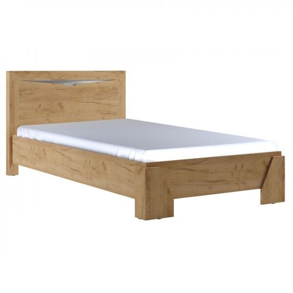 фото Кровать односпальная Мэрвел основание ламели (сп. м. 90х200 см), Дуб крафт золотой