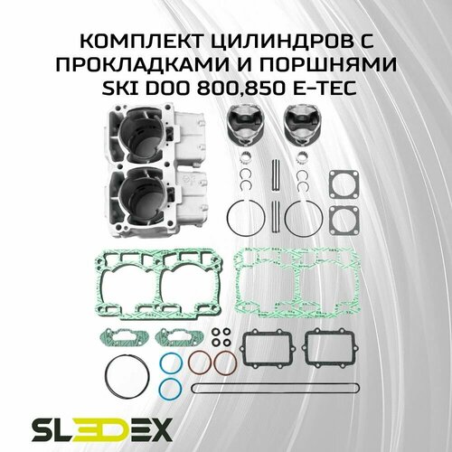 Комплект цилиндров с прокладками и поршнями для Sk-Doo 800,850 E-TEC