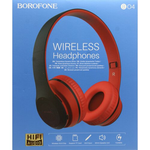 Bluetooth наушники BOROFONE BO4 Красные 88700₽