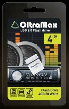 USB флэш-накопитель (OLTRAMAX 4GB 50 белый [OM004GB-mini-50-W])