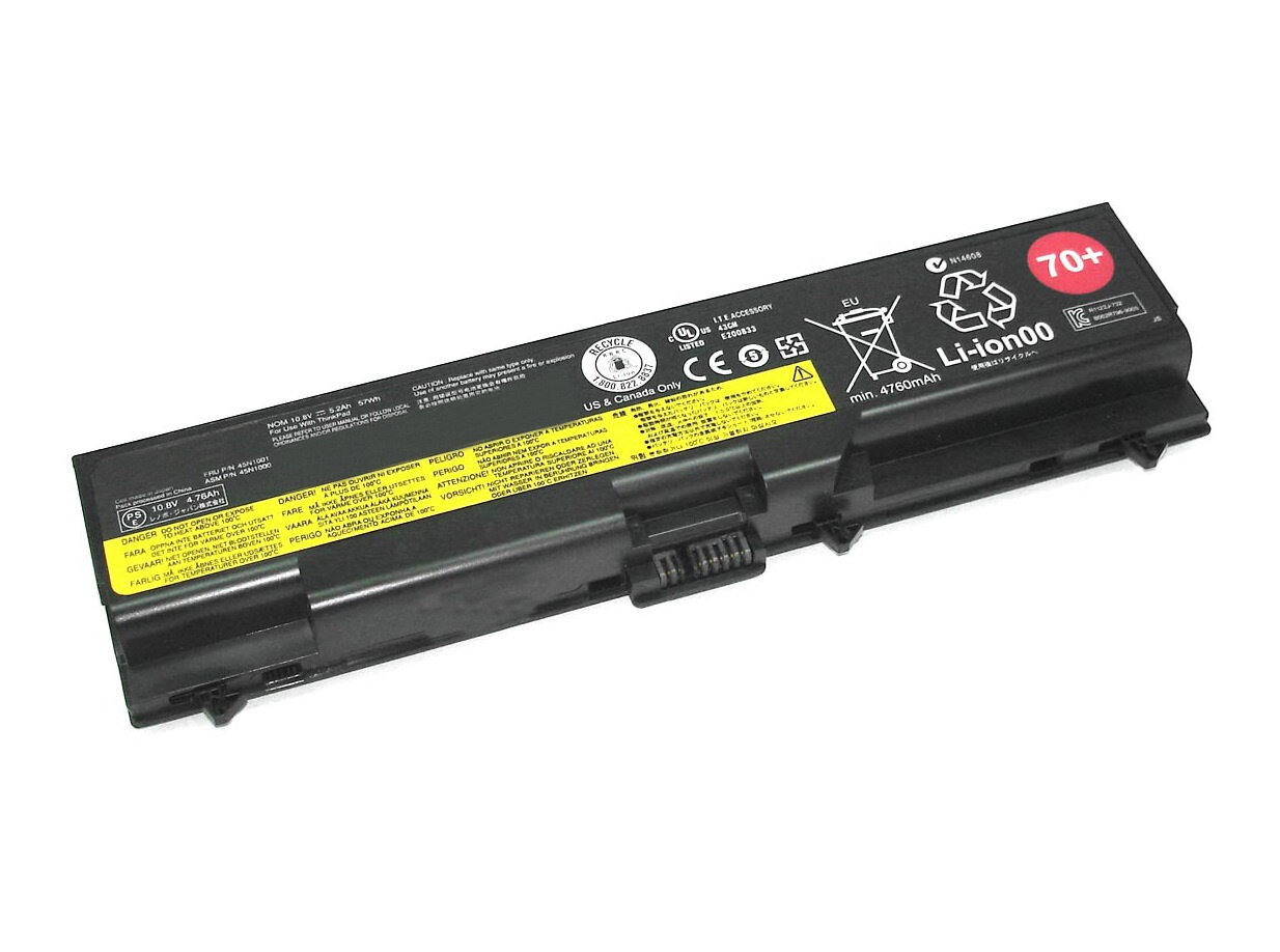 Аккумулятор для Lenovo T430 T530 L530 70+ (10.8V 4400mAh) OEM p/n: 45N1106, 45N1107, 45N1000