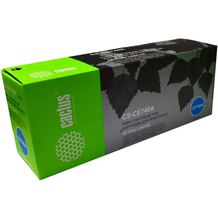 Картридж Cactus CS-CE740A, черный, 7000 страниц, совместимый для Color LaserJet Professional CP5225 / CP5225dn / CP5225n