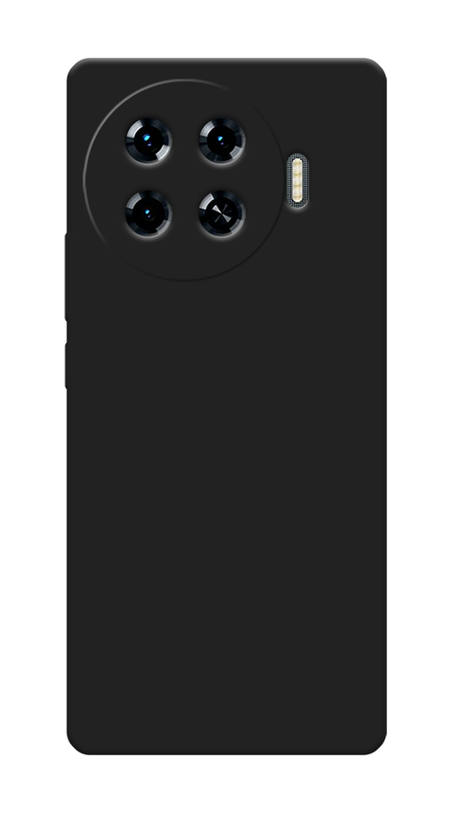 Матовый силиконовый чехол на Tecno Spark 20 Pro Plus / Текно Спарк 20 Про Плюс с защитой камеры, черный